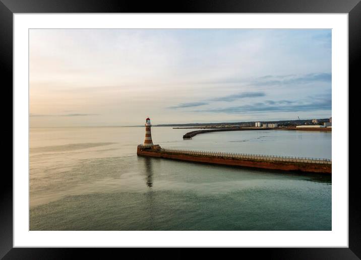 Roker Tranquility Framed Mounted Print by Steve Smith