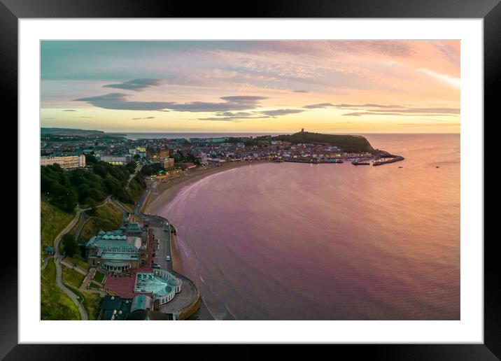 Scarborough Summer Sunrise Framed Mounted Print by Apollo Aerial Photography