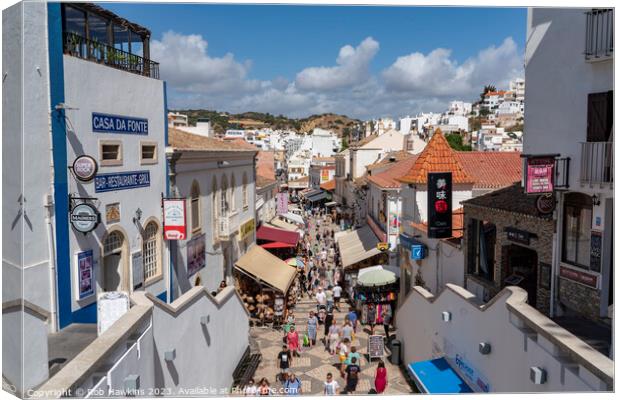 Albufeira Old Town  Canvas Print by Rob Hawkins