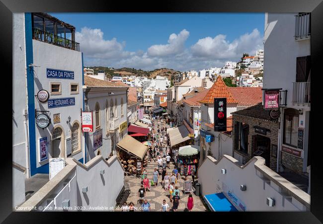 Albufeira Old Town  Framed Print by Rob Hawkins