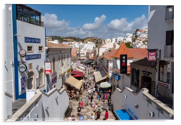 Albufeira Old Town  Acrylic by Rob Hawkins