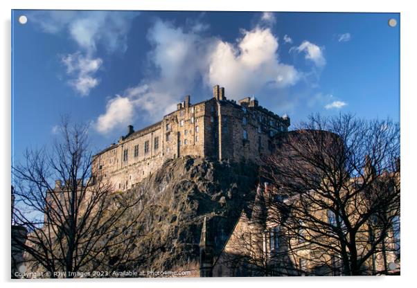 Edinburgh Castle from Grassmarket Acrylic by RJW Images