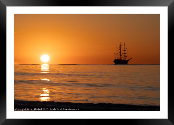 SV Tenacious at dawn Framed Mounted Print by Ian Plested