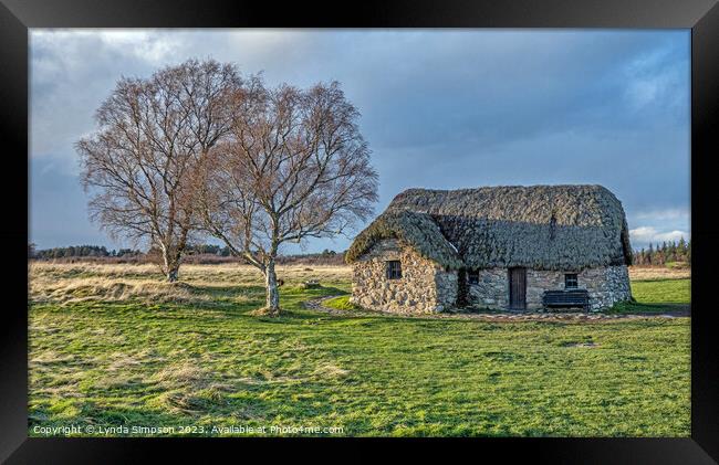 Leanach Cottage Framed Print by Lynda Simpson