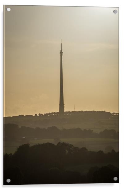 Emley Moor TV Mast Acrylic by Apollo Aerial Photography