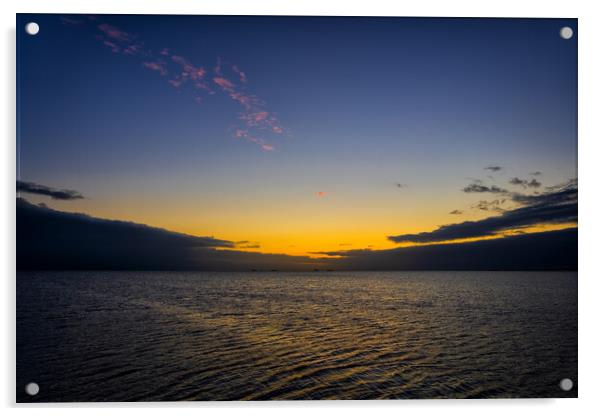 Sea At Dawn Just Before The Sunrise Acrylic by Artur Bogacki