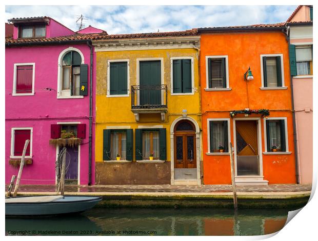 The Colorful Streets of Burano Print by Madeleine Deaton