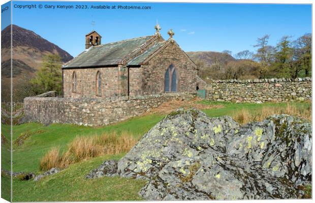 St James Church In Buttermere Canvas Print by Gary Kenyon