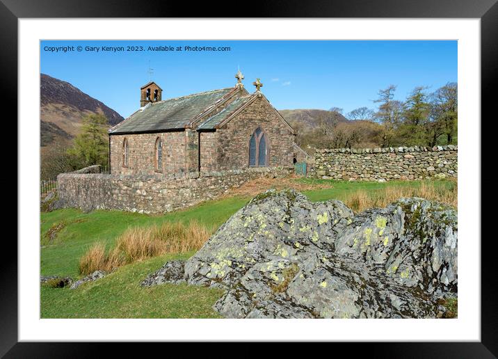 St James Church In Buttermere Framed Mounted Print by Gary Kenyon