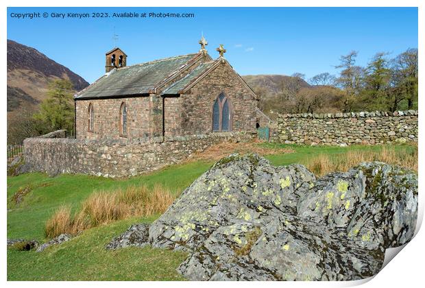 St James Church In Buttermere Print by Gary Kenyon