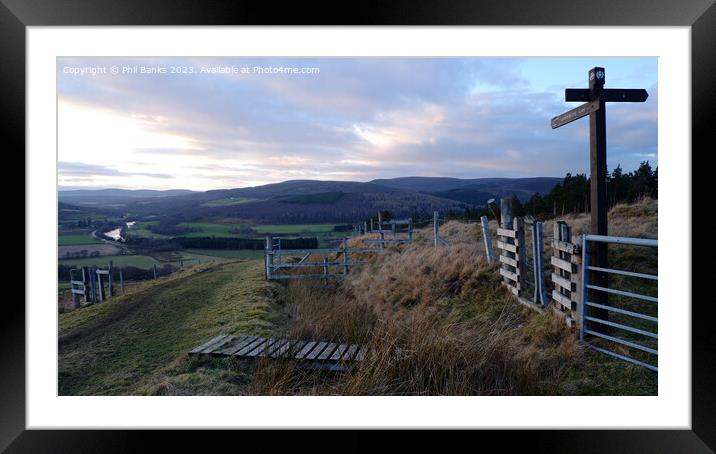 The Speyside Way on a mild Winter's Day Framed Mounted Print by Phil Banks