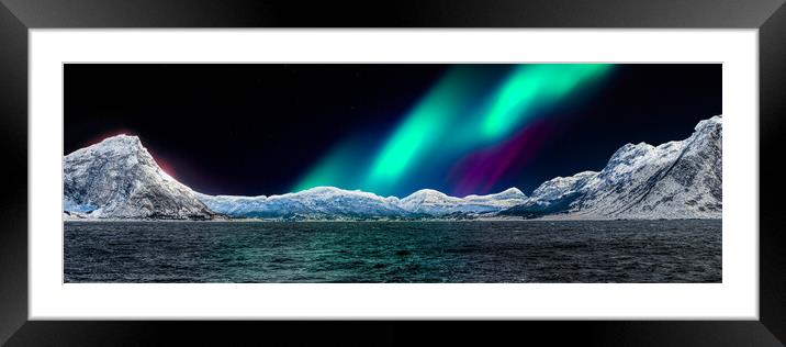 The Northern Lights of Norway Framed Mounted Print by Dave Hudspeth Landscape Photography