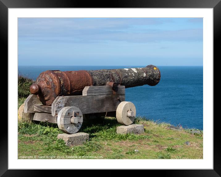Cannon at eperquerie common Framed Mounted Print by Hazel Wright