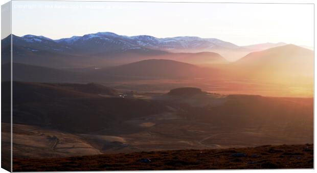 Cairngorms and the Pass of Ryvoan - Evening Shadows Canvas Print by Phil Banks