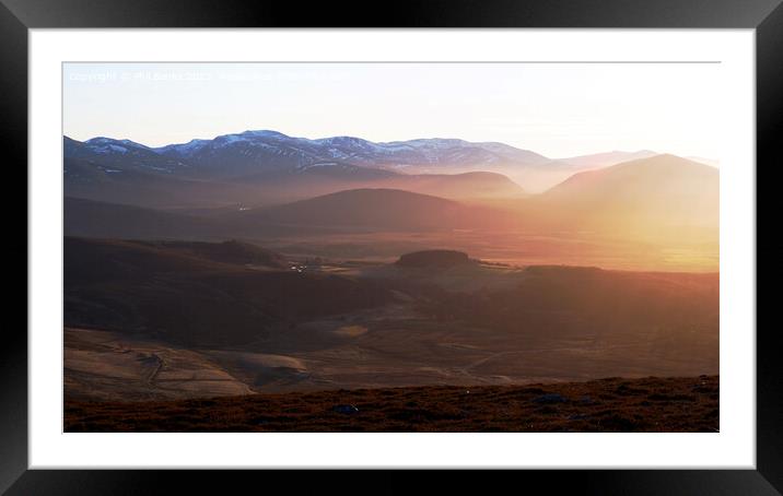 Cairngorms and the Pass of Ryvoan - Evening Shadows Framed Mounted Print by Phil Banks