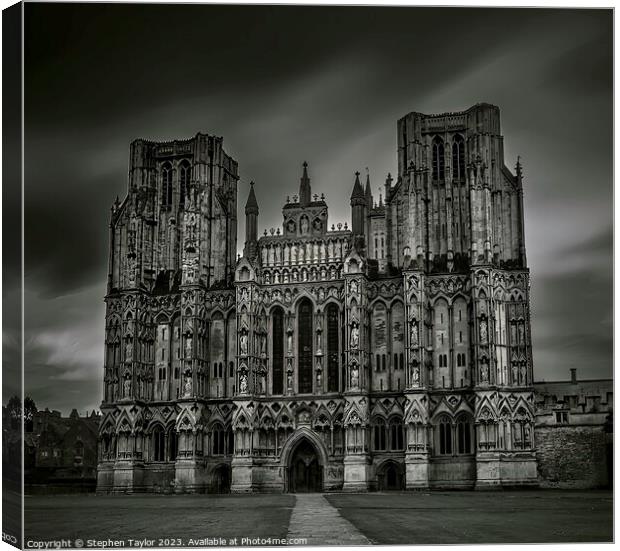 Wells Cathedral  Canvas Print by Stephen Taylor