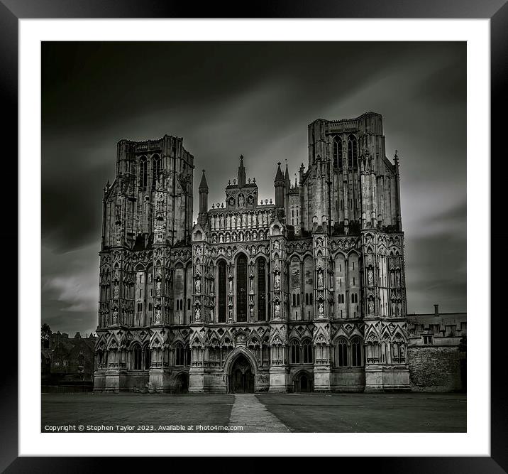 Wells Cathedral  Framed Mounted Print by Stephen Taylor