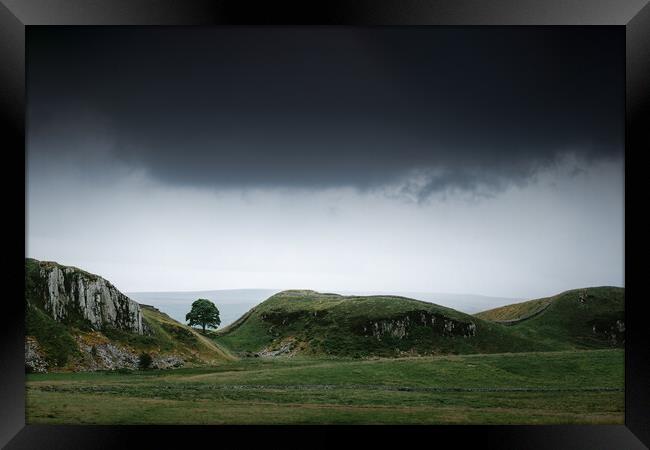 Sycamore Gap from the North Framed Print by Mark Jones