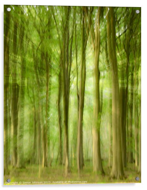 woodland Acrylic by Simon Johnson