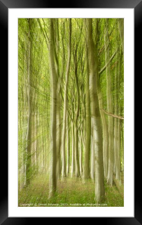 woodland Framed Mounted Print by Simon Johnson