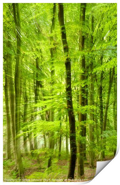 woodland  Print by Simon Johnson
