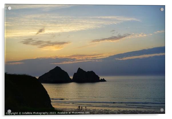 Holywell Bay  Acrylic by Infallible Photography