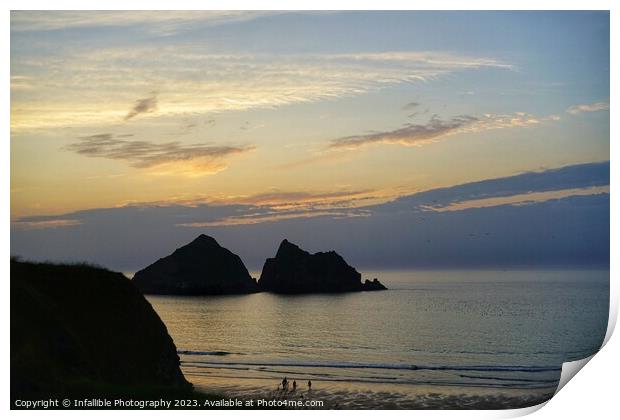 Holywell Bay  Print by Infallible Photography