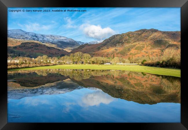 Coniston Reflections  Framed Print by Gary Kenyon