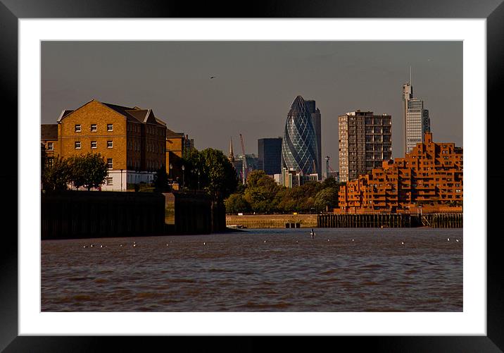 The Gherkin, London Framed Mounted Print by Dawn O'Connor