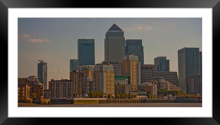 Docklands and Residential Apartments Framed Mounted Print by Dawn O'Connor
