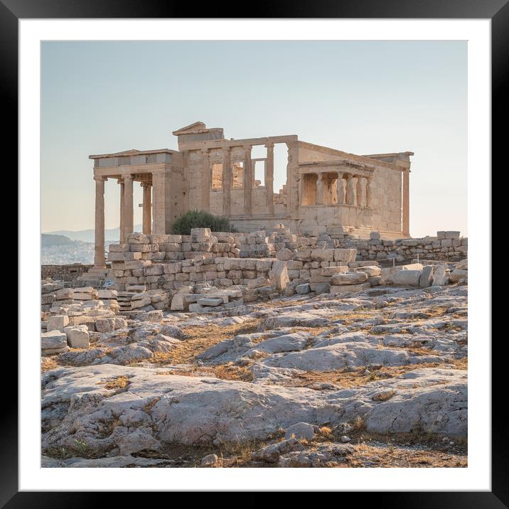 Erechtheion temple in Acropolis of Athens in Greece Framed Mounted Print by Mirko Kuzmanovic