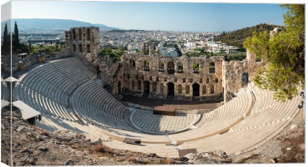 Odeon of Herodes Atticus Roman theatre on the slope of the Acropolis of Athens Greece Canvas Print by Mirko Kuzmanovic