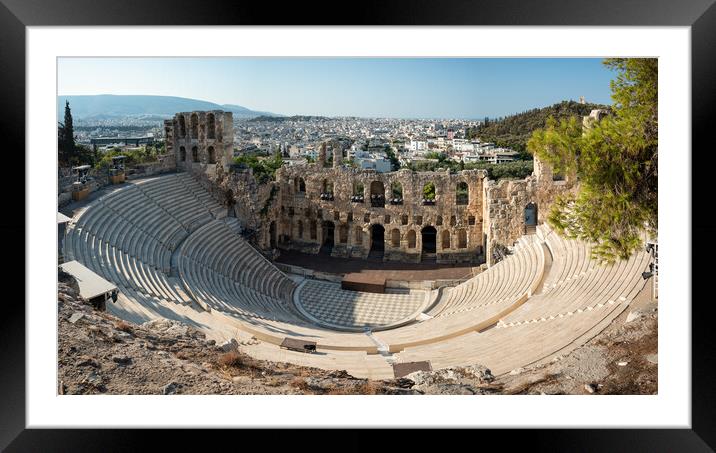 Odeon of Herodes Atticus Roman theatre on the slope of the Acropolis of Athens Greece Framed Mounted Print by Mirko Kuzmanovic
