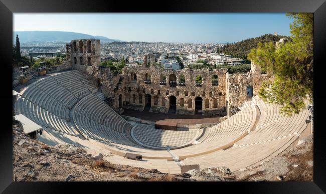 Odeon of Herodes Atticus Roman theatre on the slope of the Acropolis of Athens Greece Framed Print by Mirko Kuzmanovic