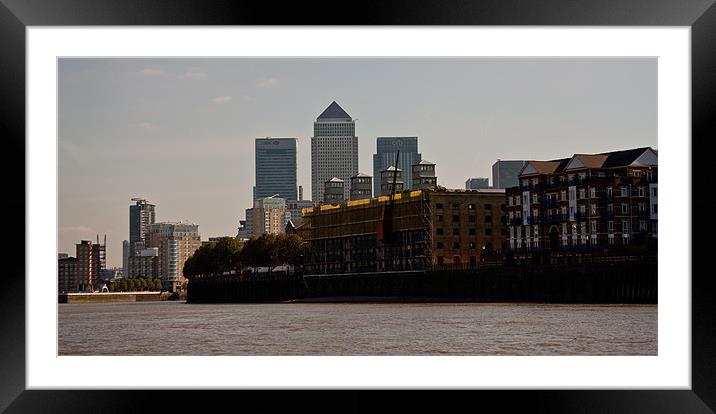 New River Thames Apartments Framed Mounted Print by Dawn O'Connor