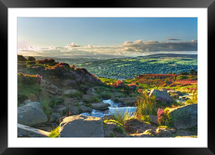 A Summer Evening on Ilkley Moor Framed Mounted Print by Alison Chambers