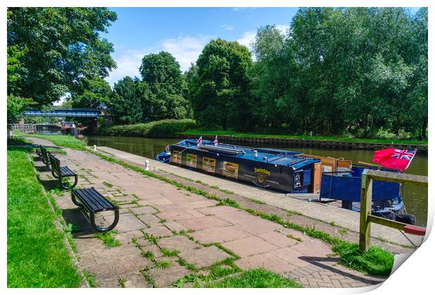 Sprotbrough Canal Print by Alison Chambers