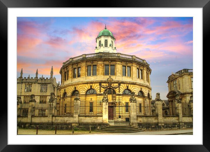 Oxford Sheldonian Theatre Framed Mounted Print by Alison Chambers