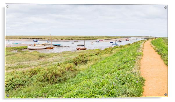 Norfolk costal path at Burnham Overy Staithe Acrylic by Jason Wells