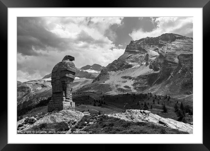 Eagle Monument, Simplon Pass, Switzerland Framed Mounted Print by Imladris 