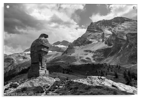 Eagle Monument, Simplon Pass, Switzerland Acrylic by Imladris 