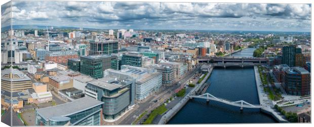 The City of Glasgow Canvas Print by Apollo Aerial Photography