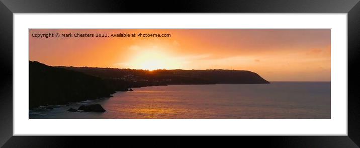  West Wales sunset Framed Mounted Print by Mark Chesters