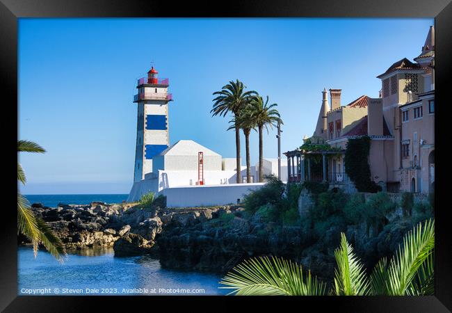 Charming Historic Portuguese Lighthouse Framed Print by Steven Dale