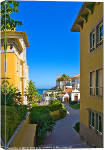 Historic Charming Cascais Canvas Print by Steven Dale