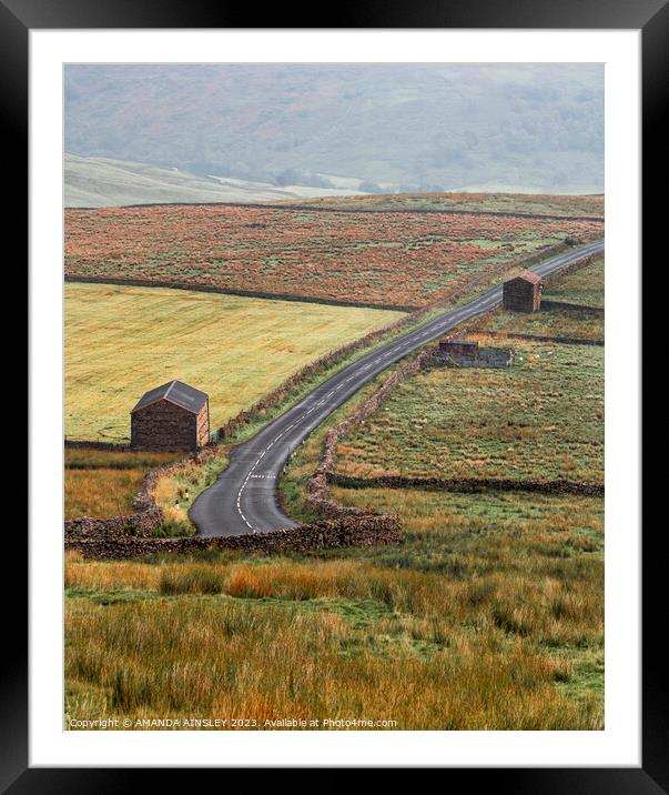 Stone Barns of Buttertubs Pass Framed Mounted Print by AMANDA AINSLEY