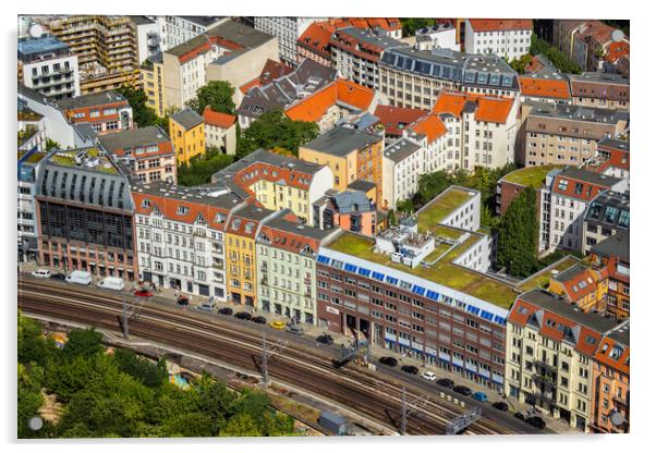 Cityscape Of Berlin Aerial View Acrylic by Artur Bogacki