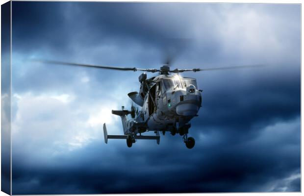 Royal Navy Wildcat Helicopter Canvas Print by J Biggadike