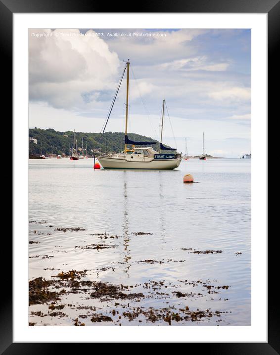 Tranquil Menai Strait Anglesey Framed Mounted Print by Pearl Bucknall