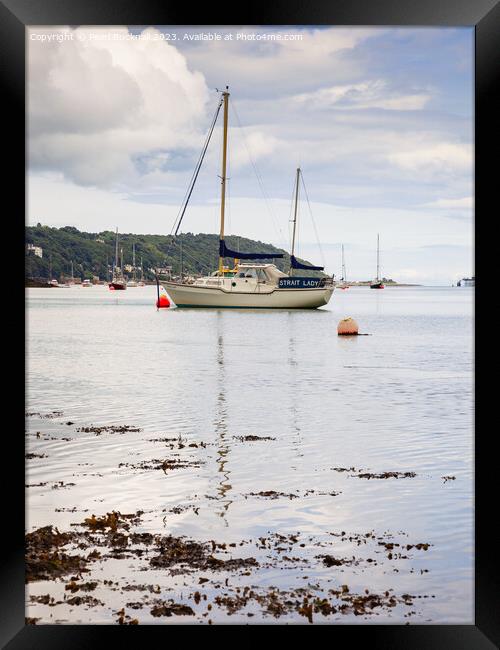 Tranquil Menai Strait Anglesey Framed Print by Pearl Bucknall